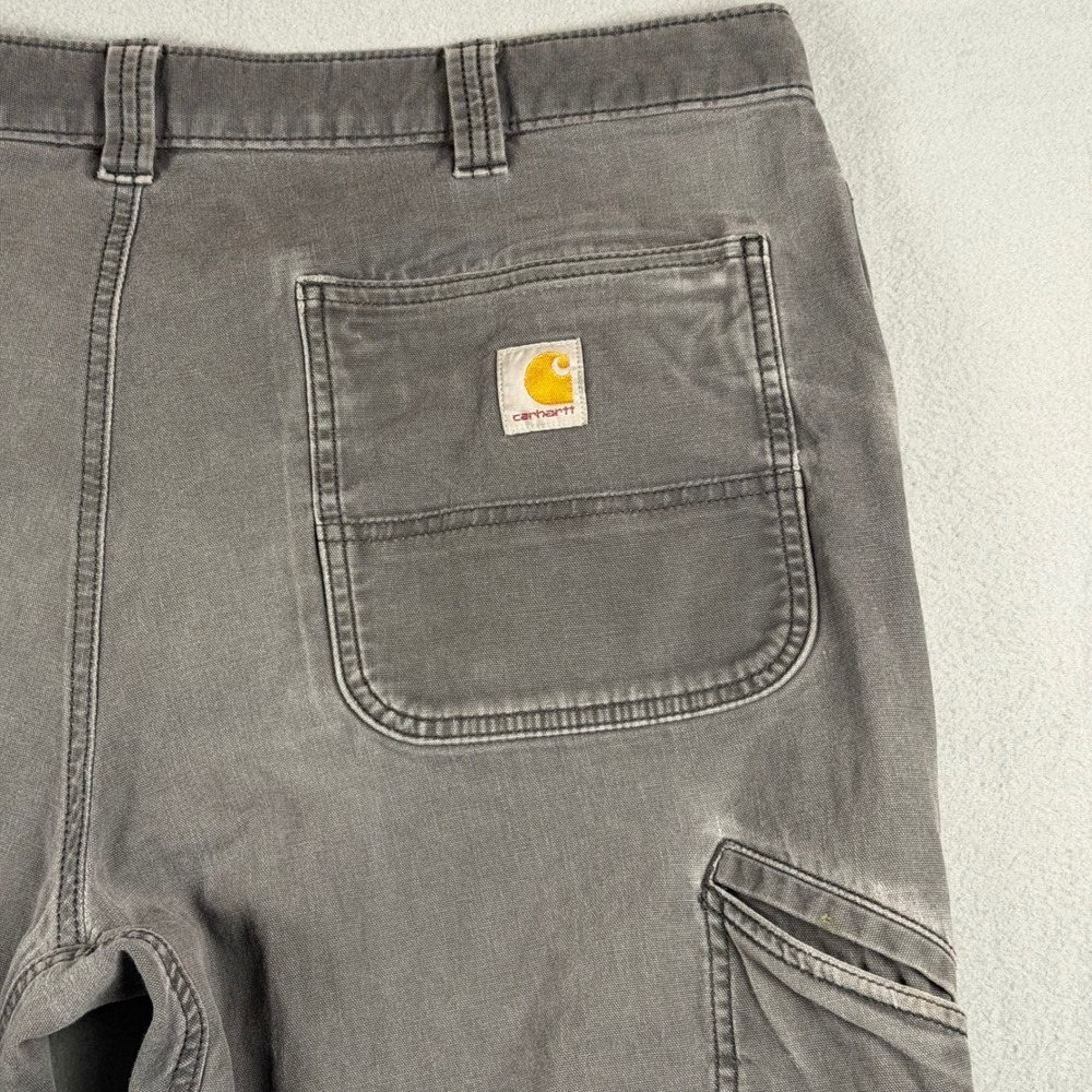 Carhartt Mens Relaxed Fit Double Knee Work Pants Gray 40x30 BN2802-M Distressed